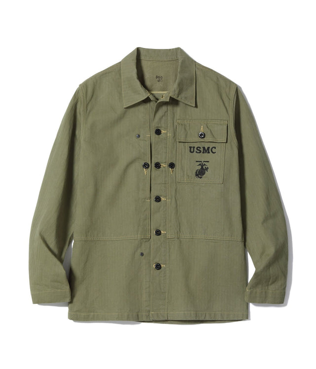 Lot No. BR15123 / U.S. MARINE CORPS M-1944 HERRINGBONE UTILITY JACKET-TOYO ENTERPRISE ONLINE STORE