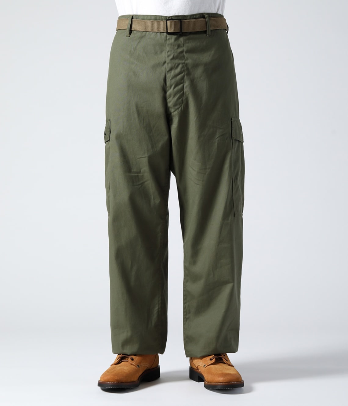 Lot No Br42500 Trousers Men S Cotton Wind Resistant Poplin Green Army Shade 107 Short Length Toyo Enterprise Online Store