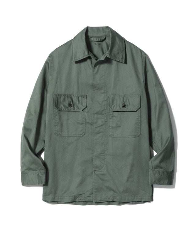 Lot No. BR29658 / SHIRT, UTILITY, COTTON SAGE GREEN-TOYO ENTERPRISE ONLINE STORE