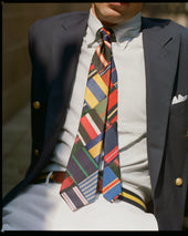 Made In Usa Patchwork Stripe Tie