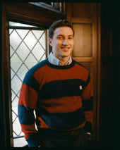 Made In Scotland Red Stripe Shaggy Dog Icon Sweater Classic Fit