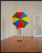 Made In England Panel Fox Frame Stick Umbrella