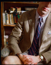Made In Usa Olive Check Linen Wool Sport Coat
