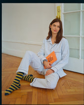Made In Canada University Stripe Cotton Oxford Cloth Pajamas