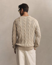 Yachtie Cable Sweater Beige