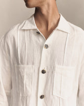 Havana Shirt White Linen Canvas