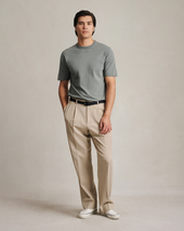 Double Pleated Trousers Seersucker
