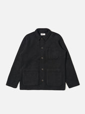 Black Wool Fleece Field Jacket