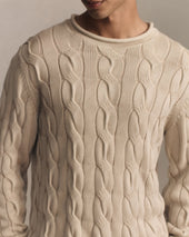 Yachtie Cable Sweater Beige