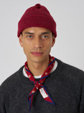 Red Alpaca British Wool Bobble Hat