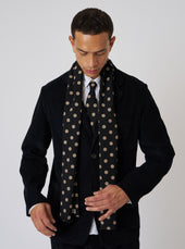 Bold Dot Print Rayon Evening Scarf