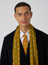 Bold Dot Print Rayon Evening Scarf
