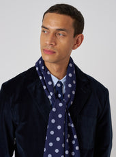 Bold Dot Print Rayon Evening Scarf