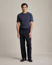 Double Pleated Trousers Seersucker
