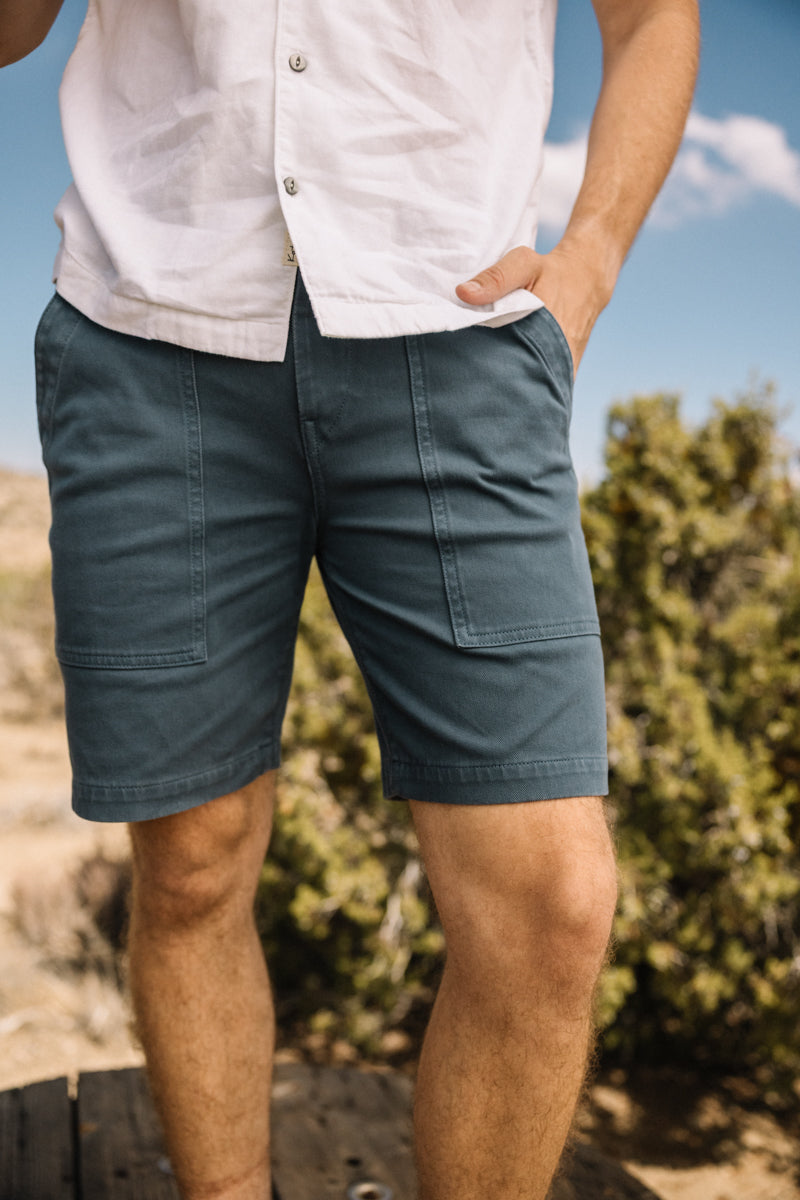 The Scout 8" Denit® Fatigue Shorts - Dusty Blue - 38