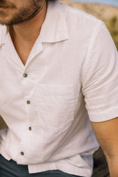 The Wrench Double Gauze Organic Cotton Shirt - White