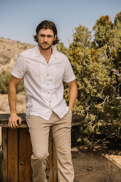 The Wrench Double Gauze Organic Cotton Shirt - White