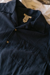 The Wrench Double Gauze Organic Cotton Shirt - Navy