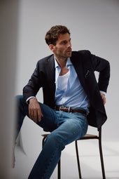 Navy 120's Wool Jacket