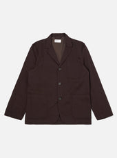 Brown Twill Three Button Jacket