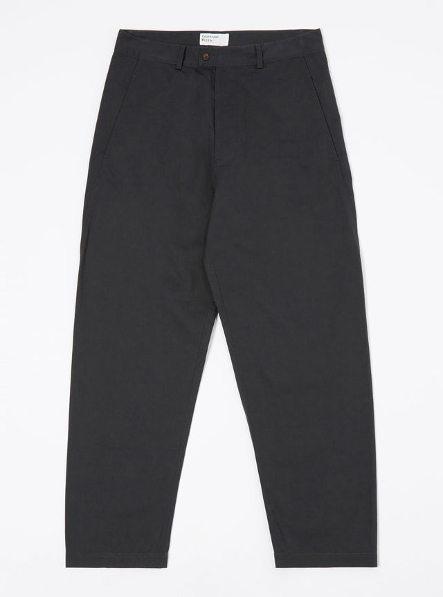 Black Twill Curved Pant