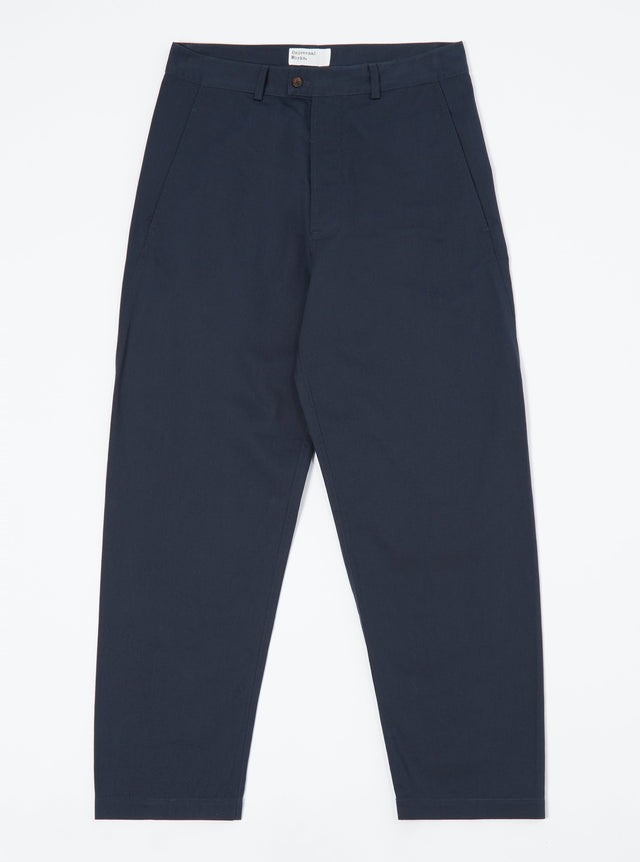 Navy Twill Curved Pant