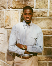 Made-in-USA Flap Pocket Blue Oxford Cloth Button Down Shirt - Regular Fit