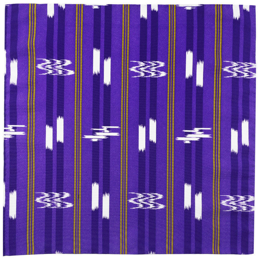 Vintage Kimono Silk Pocket Square Purple