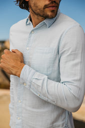 The Ripper Double Gauze Organic Cotton Shirt - Aqua Blue