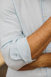 The Ripper Double Gauze Organic Cotton Shirt - Aqua Blue