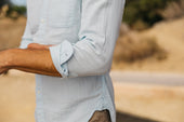 The Ripper Double Gauze Organic Cotton Shirt - Aqua Blue