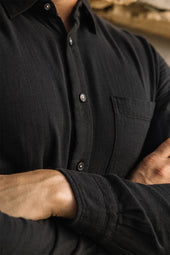 The Ripper Double Gauze Organic Cotton Shirt - Black