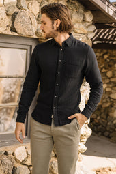 The Ripper Double Gauze Organic Cotton Shirt - Black