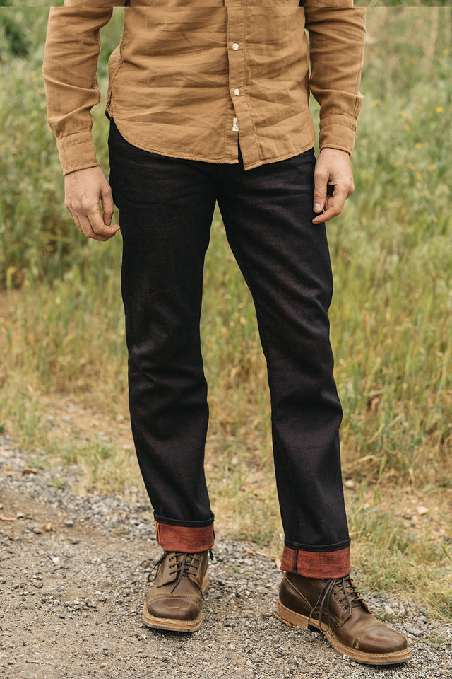 The Hammer Straight Etched - Bordeaux Raw 13oz Selvedge - 40