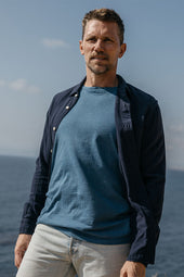 The Ripper Double Gauze Organic Cotton Shirt - Navy