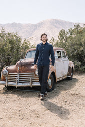 The Ripper Double Gauze Organic Cotton Shirt - Navy