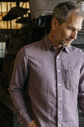 The Ripper Double Gauze Organic Cotton Shirt - Plum