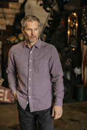 The Ripper Double Gauze Organic Cotton Shirt - Plum