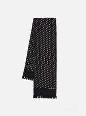Black Dot Print Short Scarf
