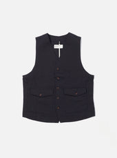Black Twill Field Waistcoat