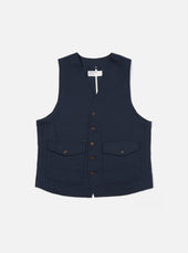 Navy Twill Field Waistcoat