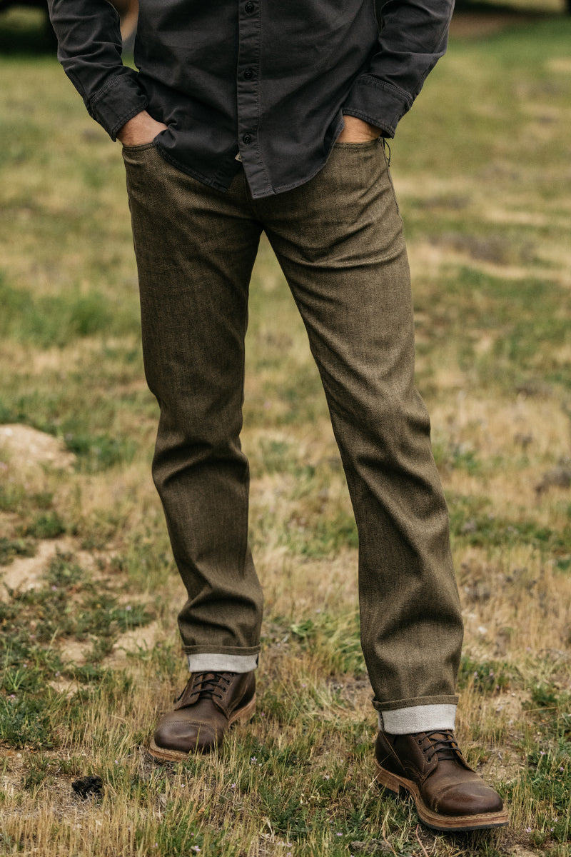The Hammer Straight - Dark Green Raw 10.5oz Selvedge - 40