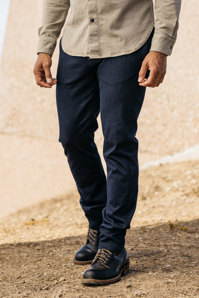 The Axe Slim Denit® Chino - Navy - 38