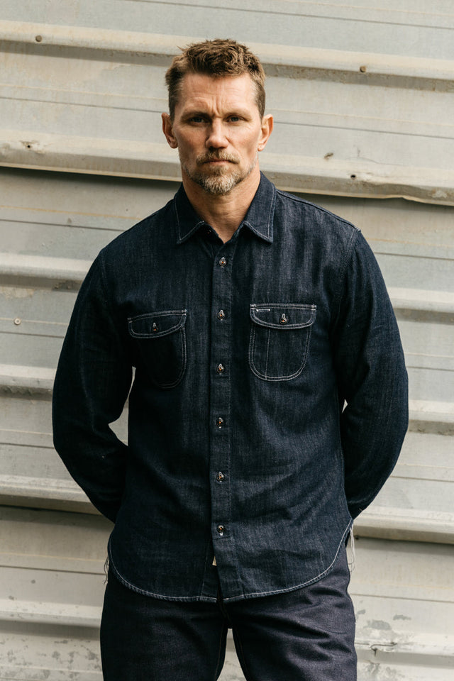 The Brace Shirt 7oz Denim - Indigo - XXL