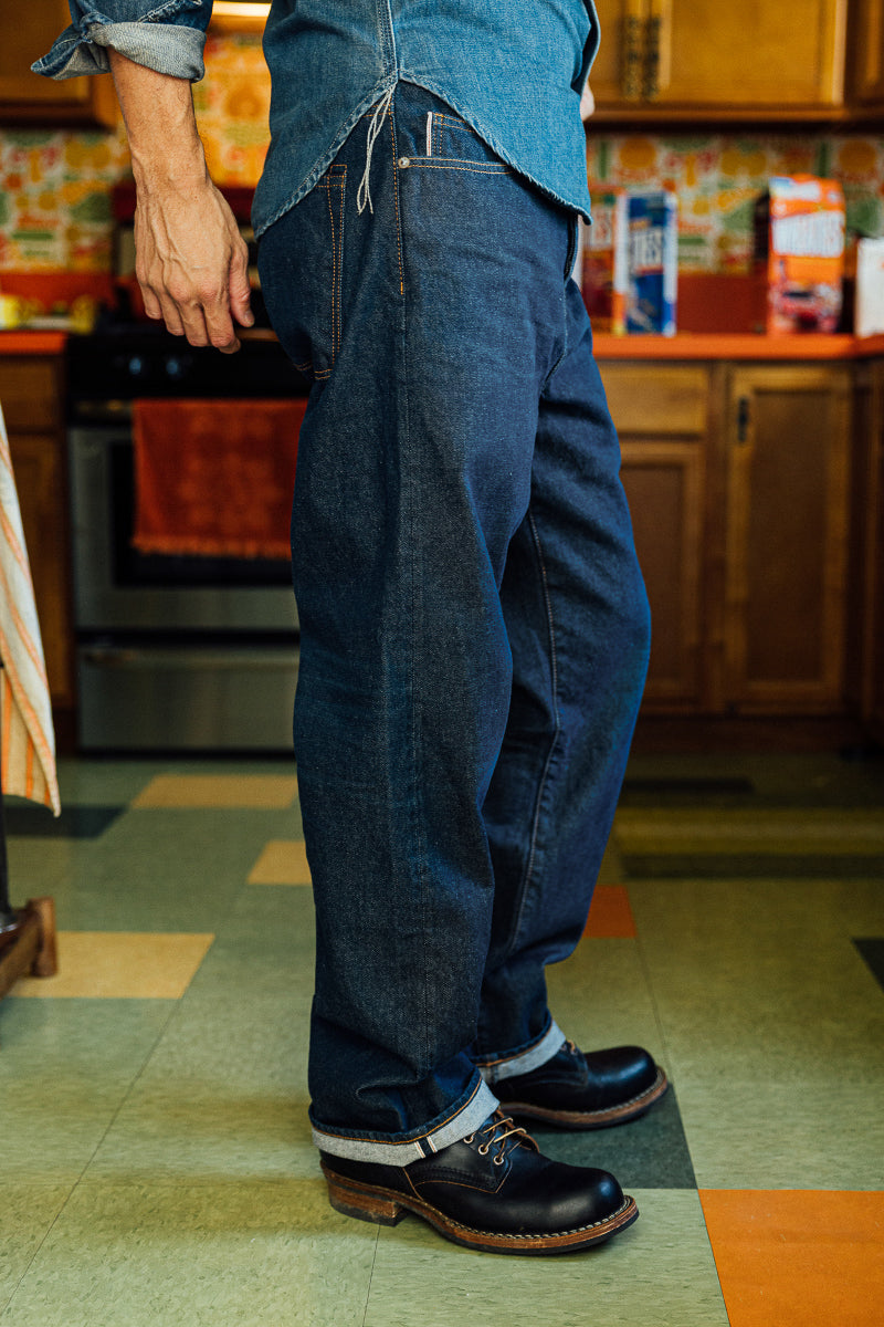 The Pail Loose Straight - Natural Slub Indigo - Brian 12.5oz Selvedge - 40