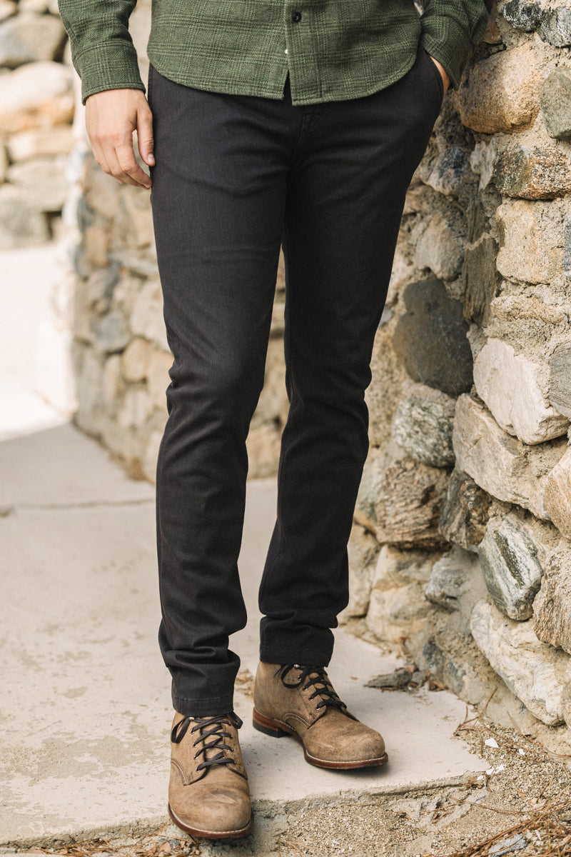 The Axe Slim Denit® Chino - Charcoal - 38