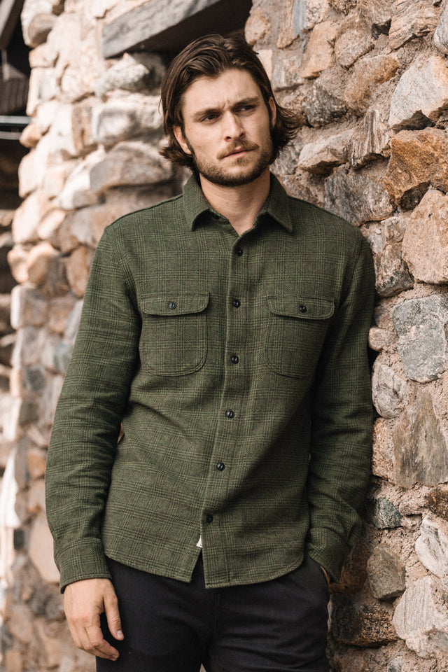 The Brace Triple Twisted Plaid - Moss - XXL