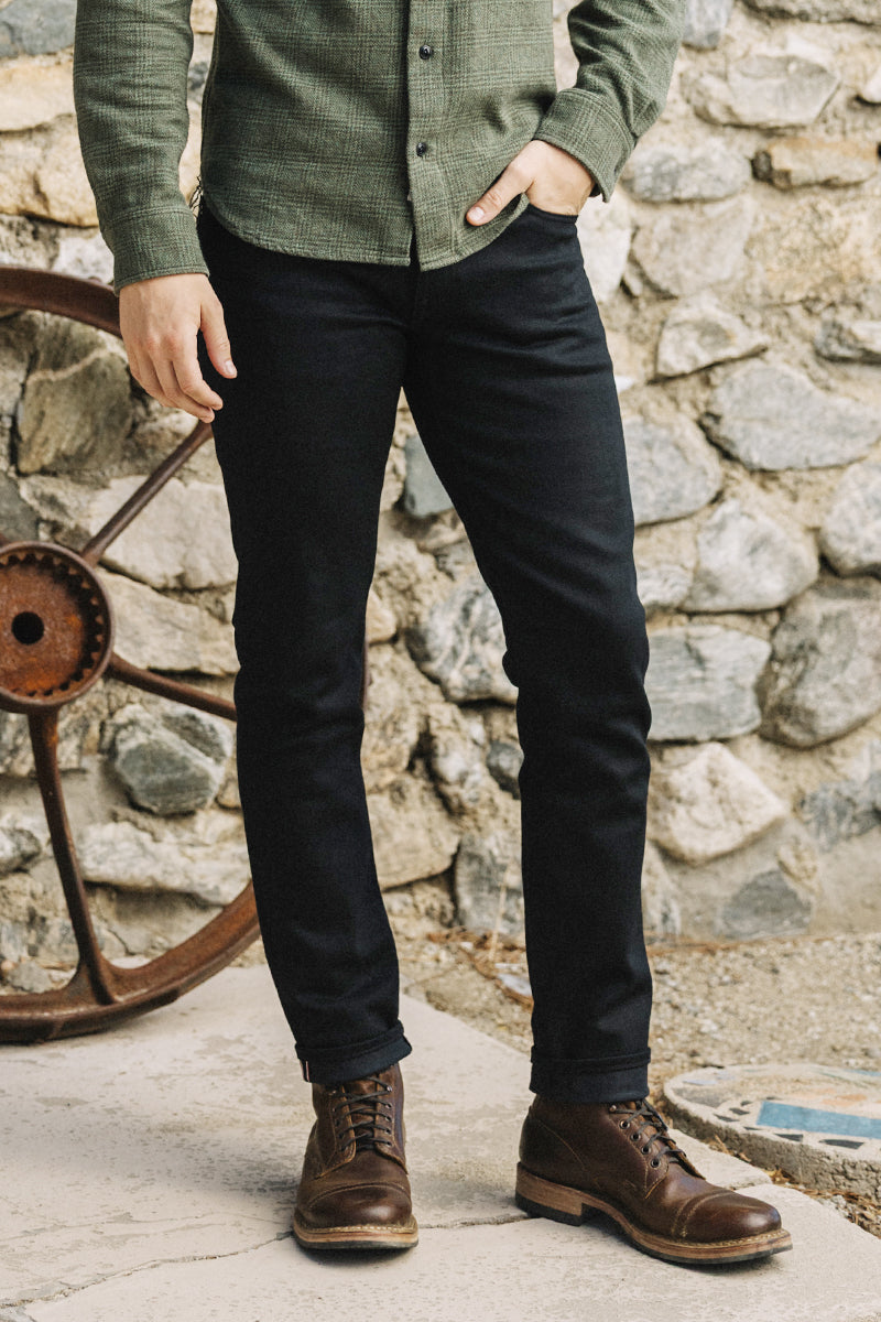 The Pen Slim - Black Raw 14oz Selvedge - 38