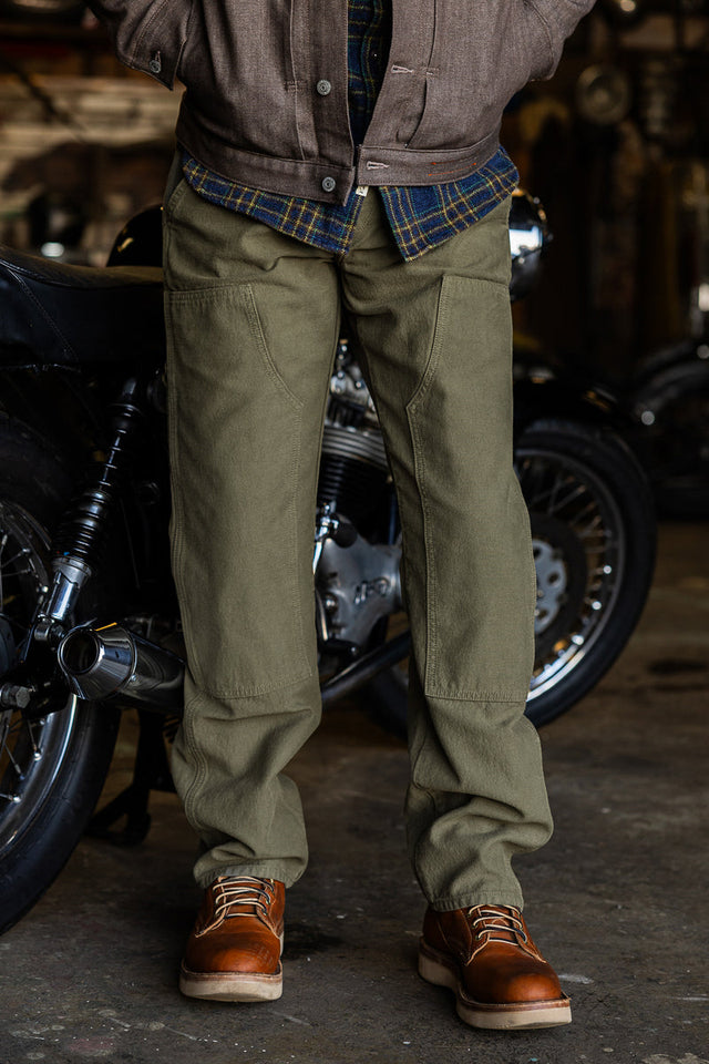 The Double Knee Pants Classic Straight - Sage Smoke - 40