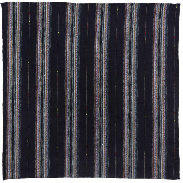 Vintage Kimono Silk Pocket Square - Navy